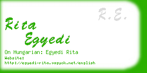 rita egyedi business card